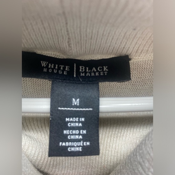 White House Black Market Gray and Cream Sweater - wool blend - Picture 5 of 7